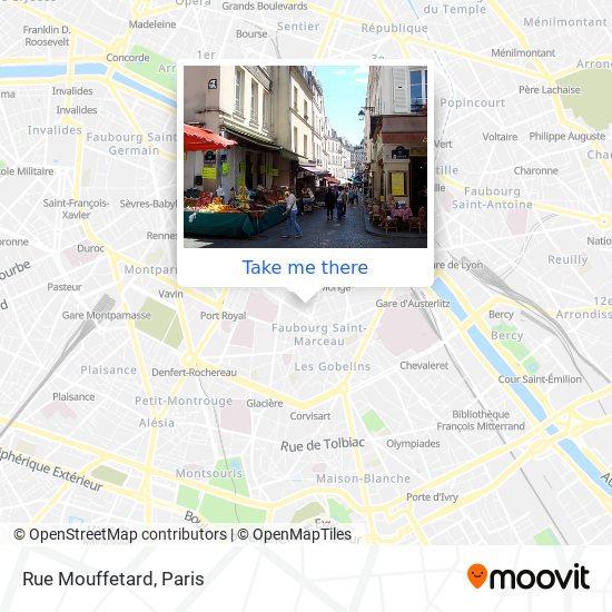 Mapa Rue Mouffetard