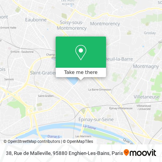 Mapa 38, Rue de Malleville, 95880 Enghien-Les-Bains