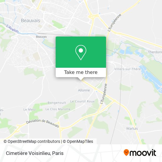 Mapa Cimetière Voisinlieu