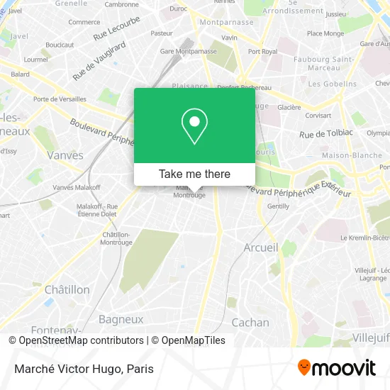 Marché Victor Hugo map