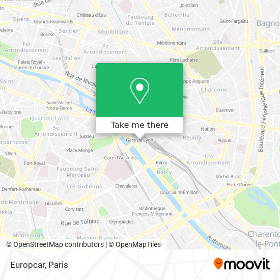 Europcar map