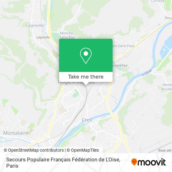 Secours Populaire Français Fédération de L'Oise map