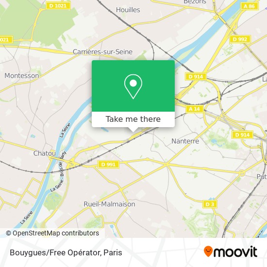 Bouygues/Free Opérator map