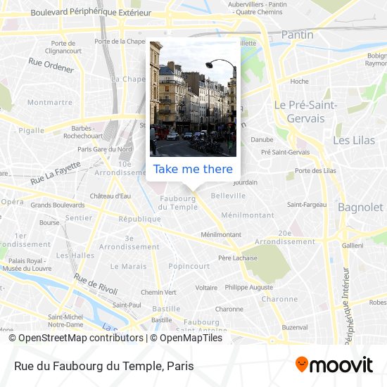 Mapa Rue du Faubourg du Temple