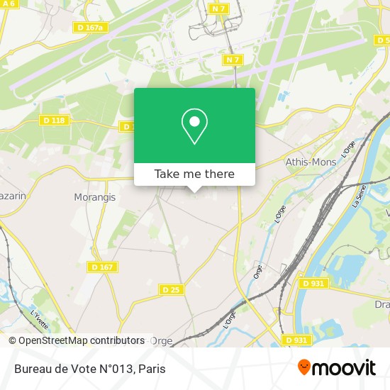 Mapa Bureau de Vote N°013