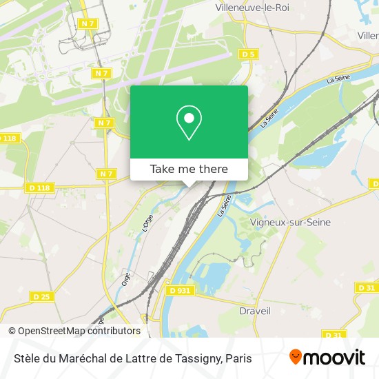 Stèle du Maréchal de Lattre de Tassigny map