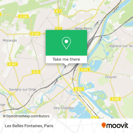 Mapa Les Belles Fontaines