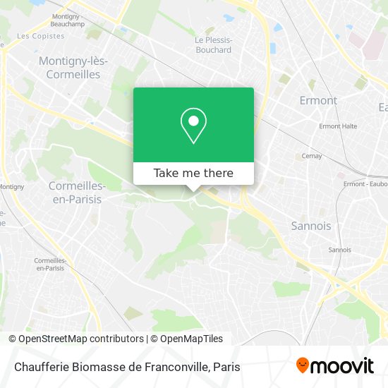 Mapa Chaufferie Biomasse de Franconville