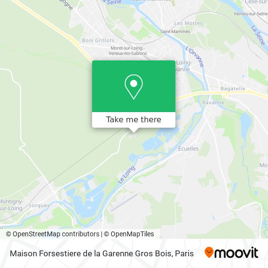 Mapa Maison Forsestiere de la Garenne Gros Bois