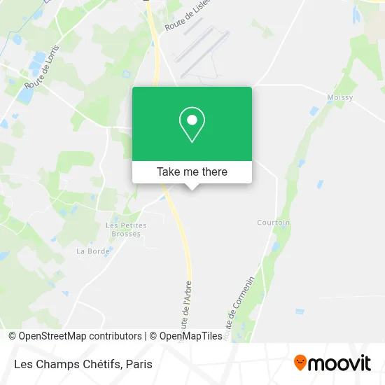 Les Champs Chétifs map