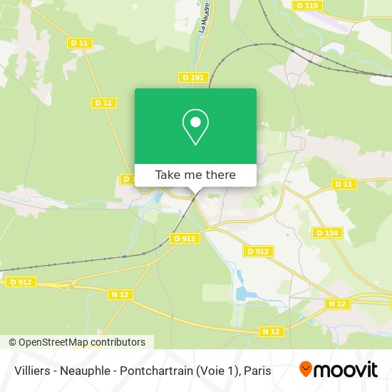 Villiers - Neauphle - Pontchartrain (Voie 1) map