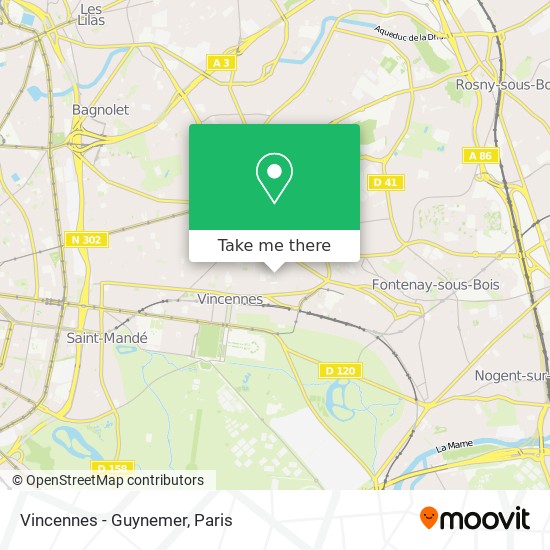 Vincennes - Guynemer map