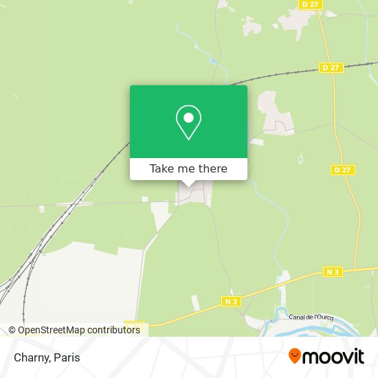 Mapa Charny