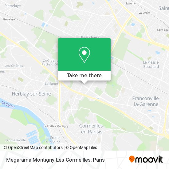 Mapa Megarama Montigny-Lès-Cormeilles