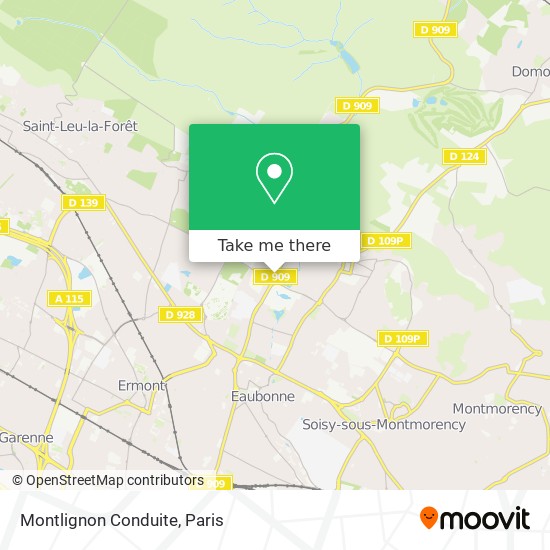 Montlignon Conduite map
