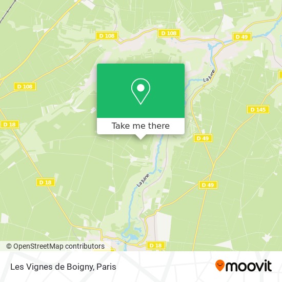 Mapa Les Vignes de Boigny