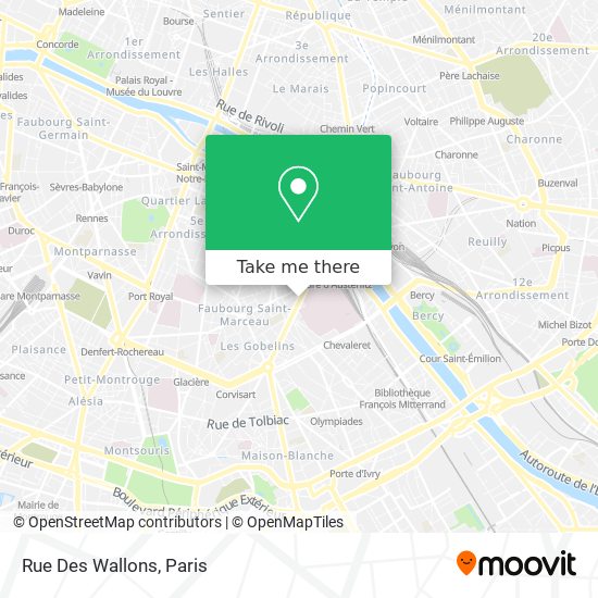 Rue Des Wallons map