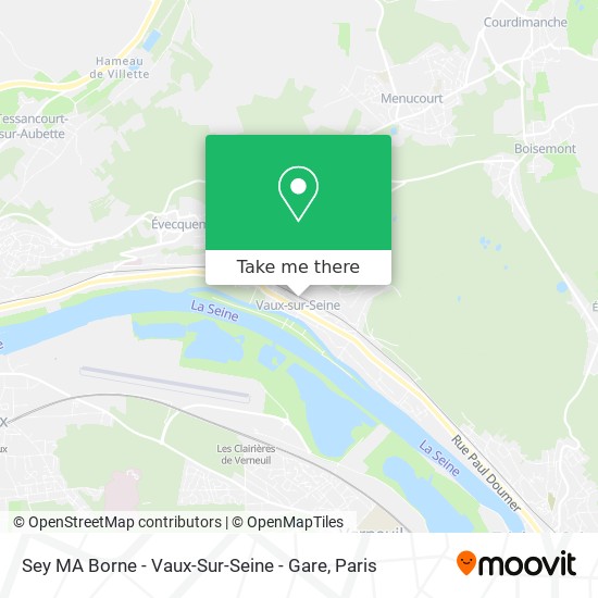 Mapa Sey MA Borne - Vaux-Sur-Seine - Gare