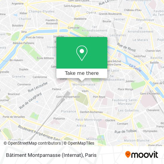 Mapa Bâtiment Montparnasse (Internat)