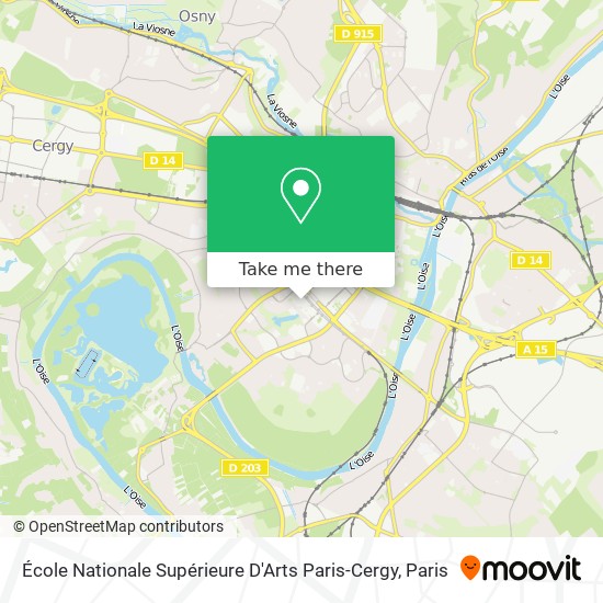 Mapa École Nationale Supérieure D'Arts Paris-Cergy