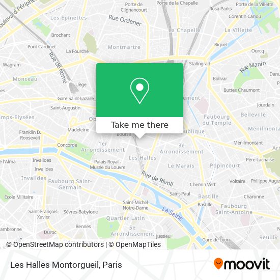 Mapa Les Halles Montorgueil