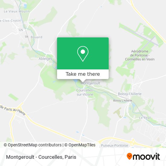 Montgeroult - Courcelles map