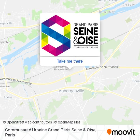 Mapa Communauté Urbaine Grand Paris Seine & Oise