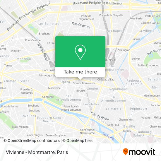 Mapa Vivienne - Montmartre