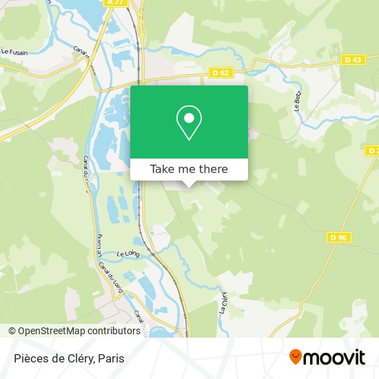 Pièces de Cléry map