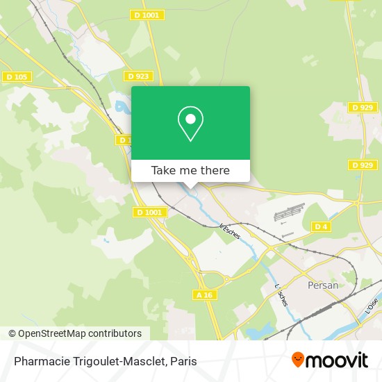 Mapa Pharmacie Trigoulet-Masclet