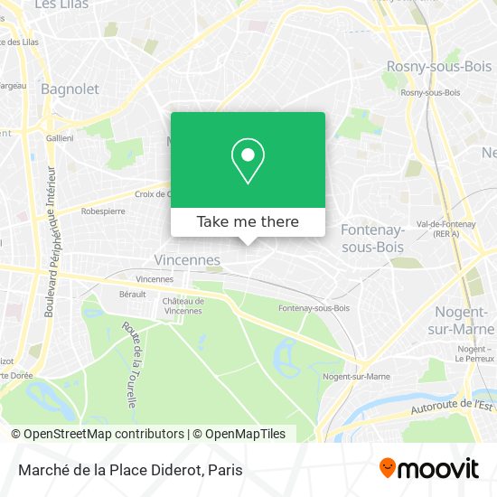 Mapa Marché de la Place Diderot