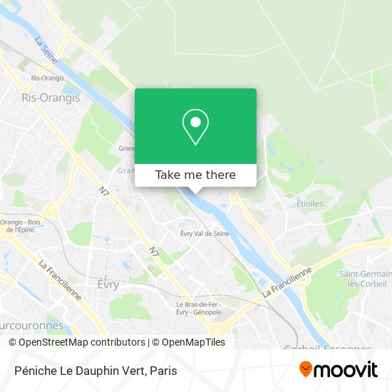 Péniche Le Dauphin Vert map