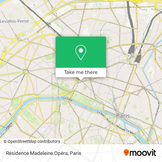 Mapa Résidence Madeleine Opéra