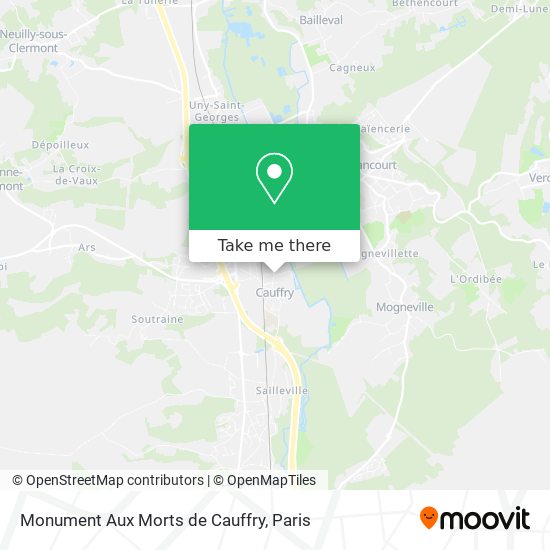 Monument Aux Morts de Cauffry map