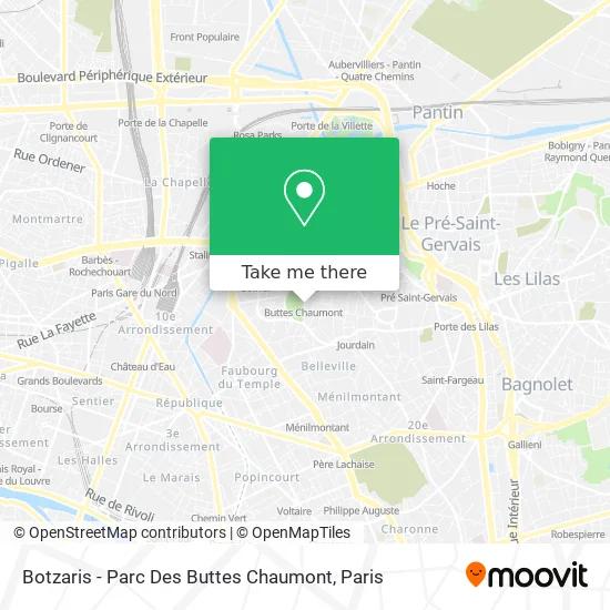 Botzaris - Parc Des Buttes Chaumont map