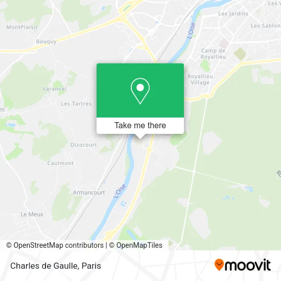 Charles de Gaulle map
