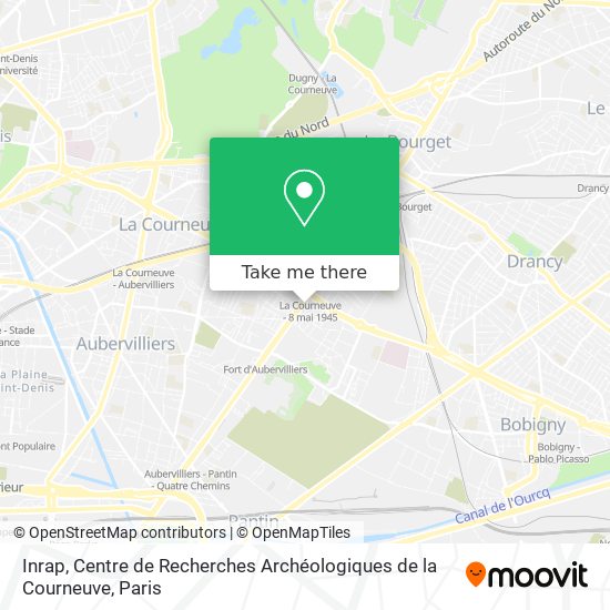 Inrap, Centre de Recherches Archéologiques de la Courneuve map