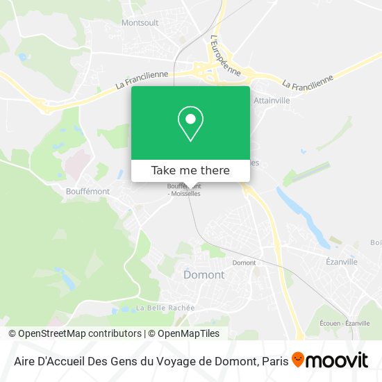 Aire D'Accueil Des Gens du Voyage de Domont map