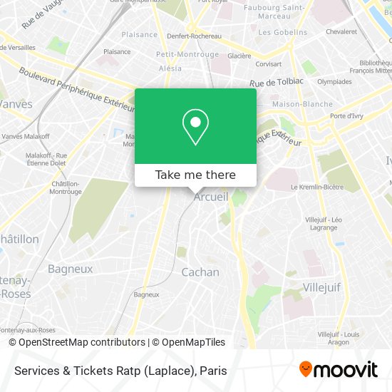 Services & Tickets Ratp (Laplace) map