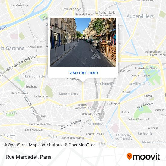 Mapa Rue Marcadet