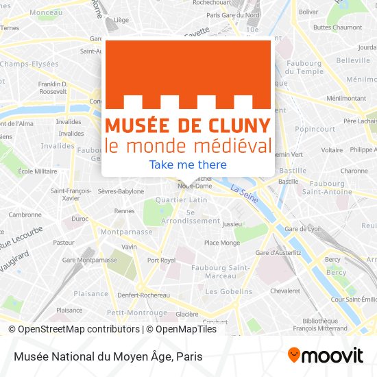 Mapa Musée National du Moyen Âge