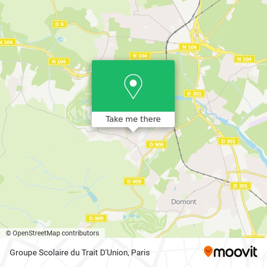 Groupe Scolaire du Trait D'Union map