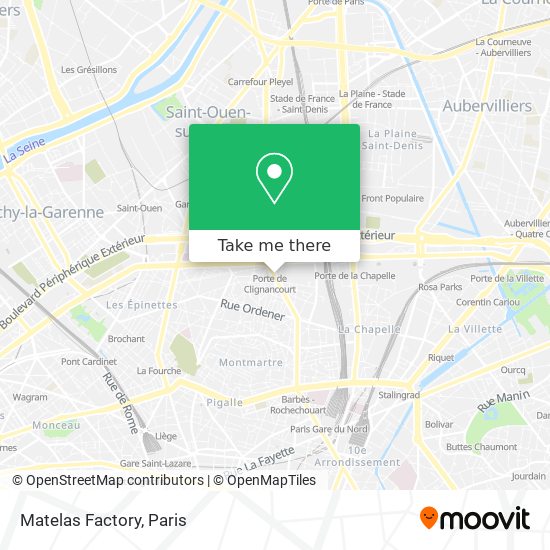Matelas Factory map