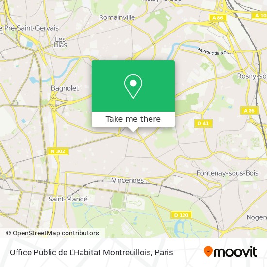 Office Public de L'Habitat Montreuillois map