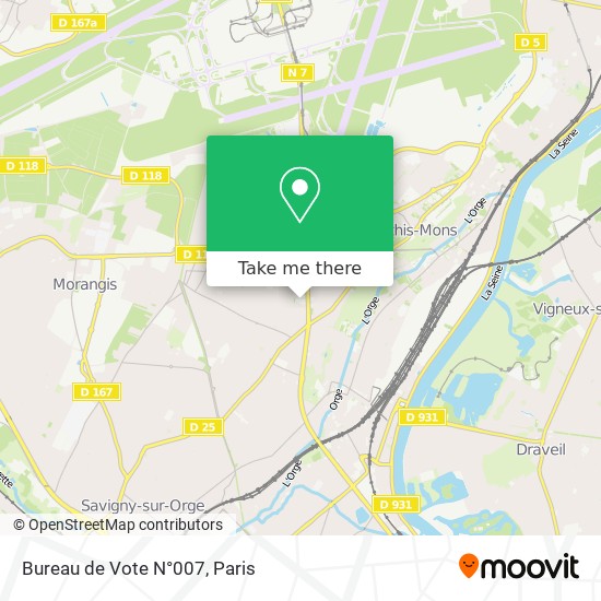 Bureau de Vote N°007 map