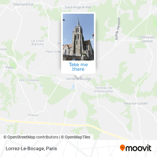 Mapa Lorrez-Le-Bocage