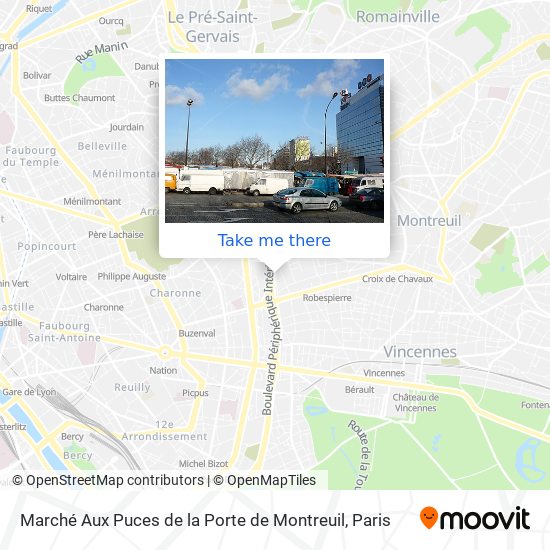 Marché Aux Puces de la Porte de Montreuil map