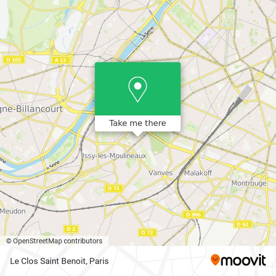 Le Clos Saint Benoit map