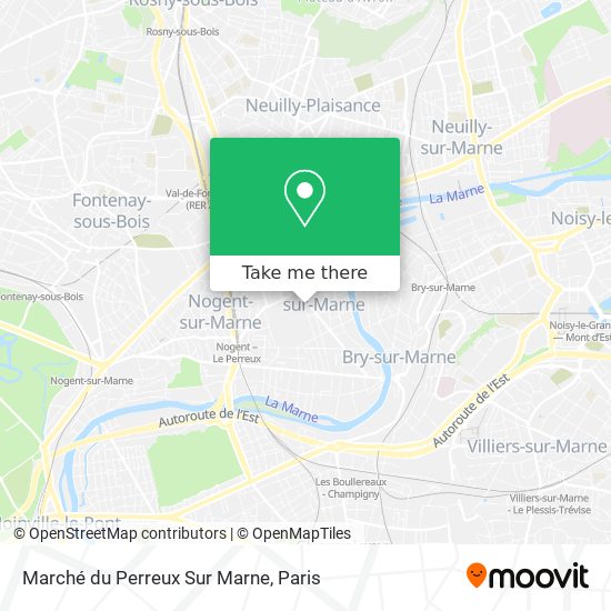 Marché du Perreux Sur Marne map