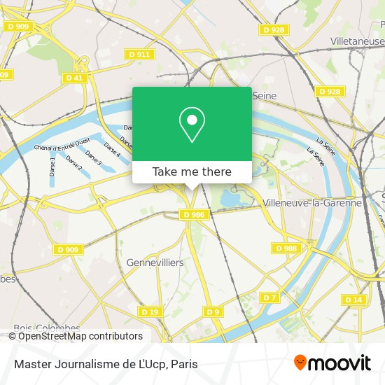 Mapa Master Journalisme de L'Ucp